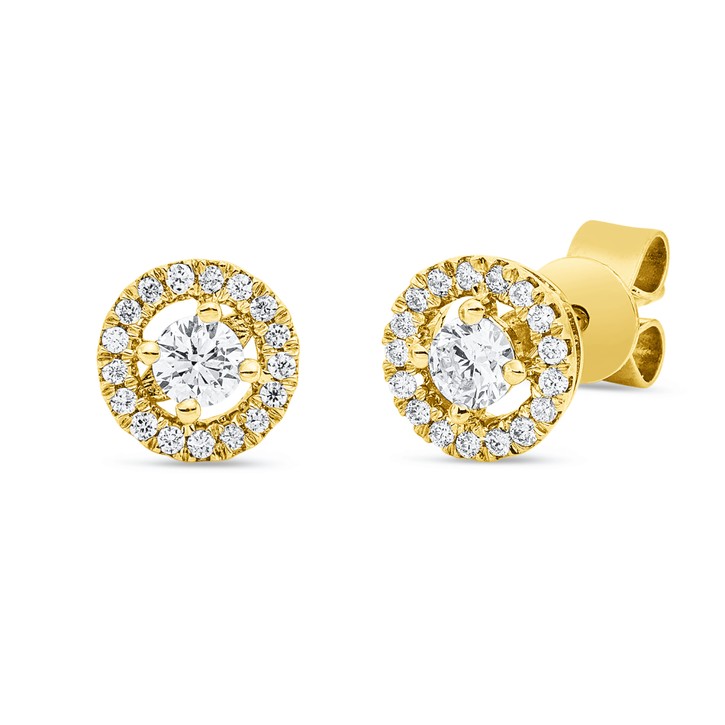 Ohrstecker aus 750 Gelbgold 36 Brillanten 0.27ct