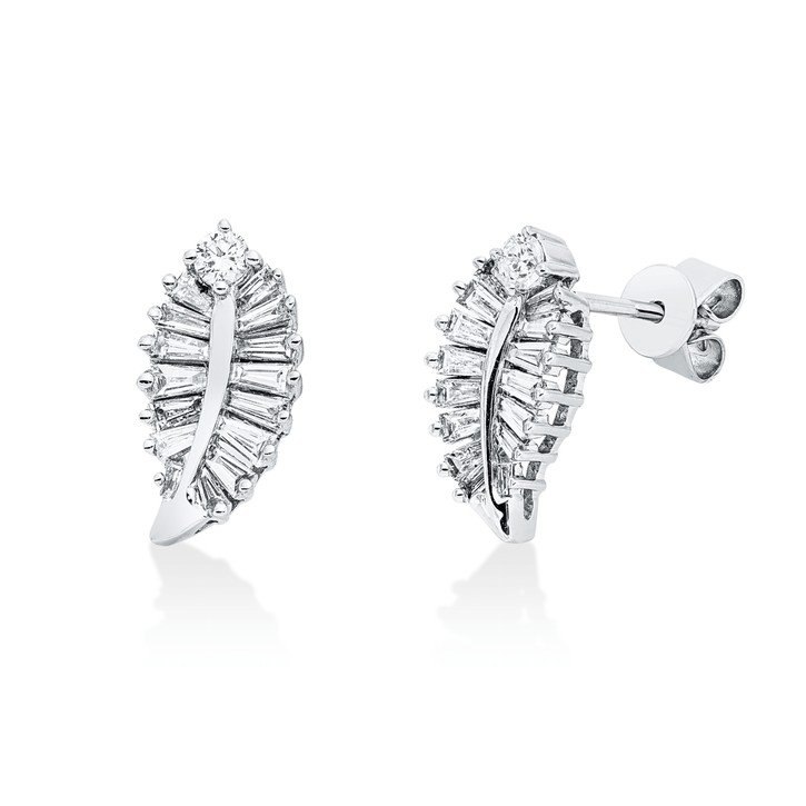 Ohrstecker aus 750 Weißgold 32 Brillanten 0.54ct