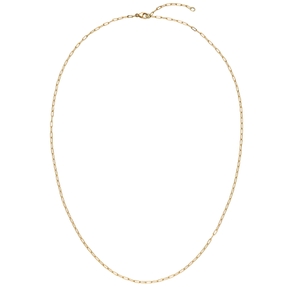 1,5mm Paper-Clip Kette Halskette Collier aus 750 Gold Gelbgold 42-45cm