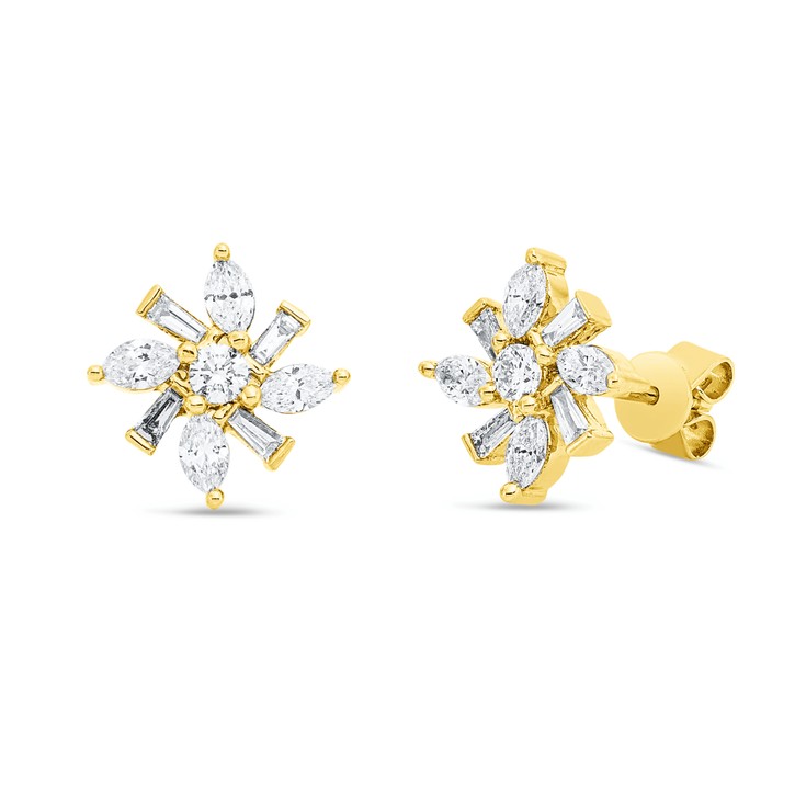 Ohrstecker aus 750 Gelbgold 18 Brillanten 0.73ct
