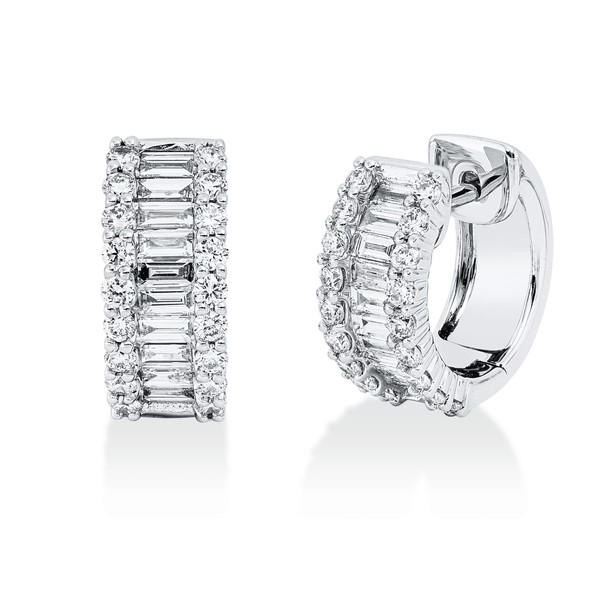 Creolen aus 750 Weißgold 56 Brillanten 1.43ct