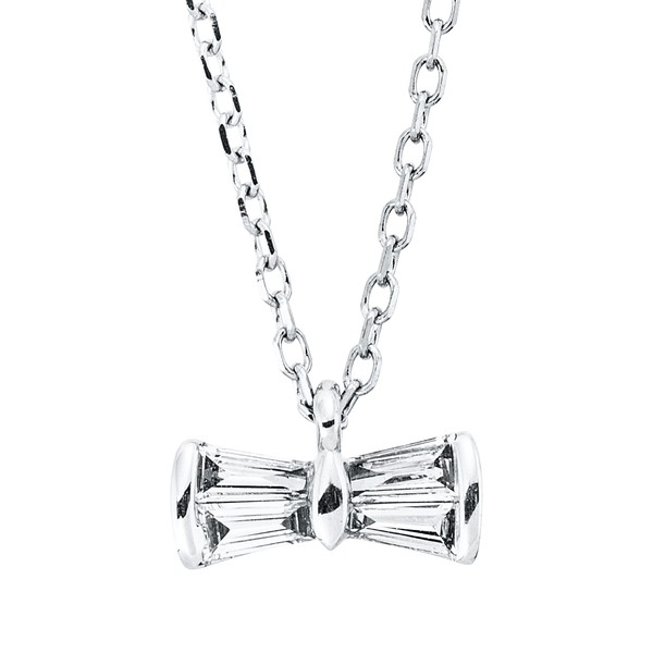 Collier aus 750 Weißgold 4 Diamanten 0.1ct