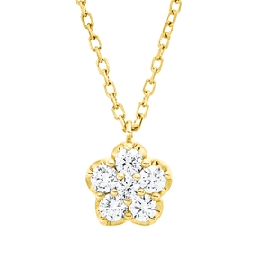 Collier aus 750 Gold Rotgold 6 Brillanten 0,21ct TW-SI L:45cm