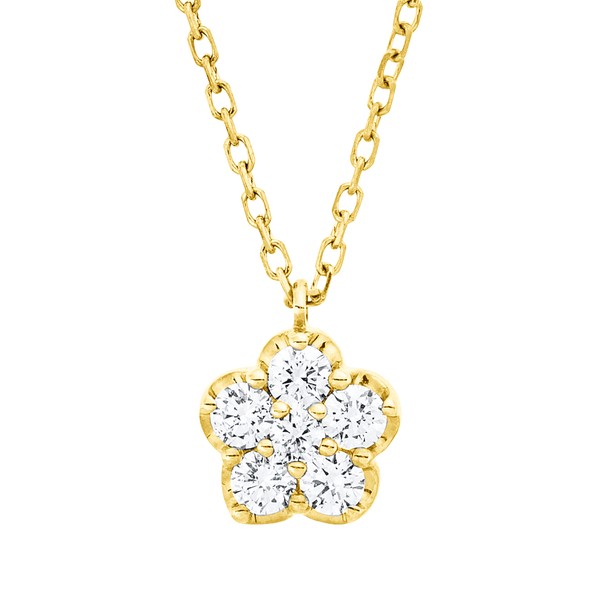 Collier aus 750 Rotgold 6 Brillanten 0.21ct