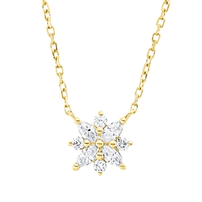 Collier aus 750 Gold Gelbgold 8 Diamanten 0,22ct L:45,7cm