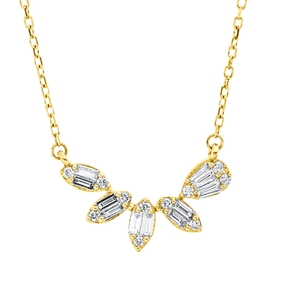 Collier aus 750 Gold Gelbgold 22 Diamanten 0,2ct L:45,7cm