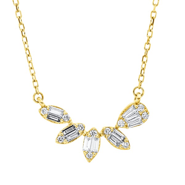 Collier aus 750 Gelbgold 22 Brillanten 0.2ct