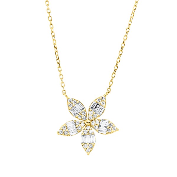 Collier aus 750 Weißgold 13 Brillanten 0.38ct