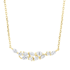 Collier aus 750 Gold Gelbgold 11 Diamanten 0,4ct L:45,7cm