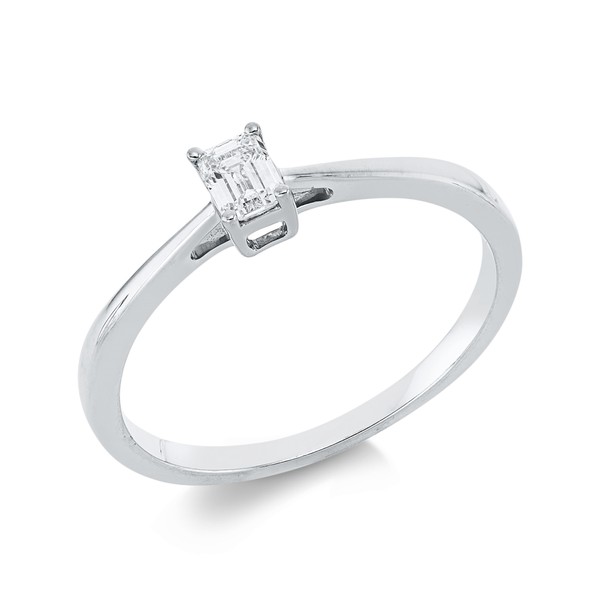 Solitaire Ring aus 750 Weißgold Diamant 0.21ct