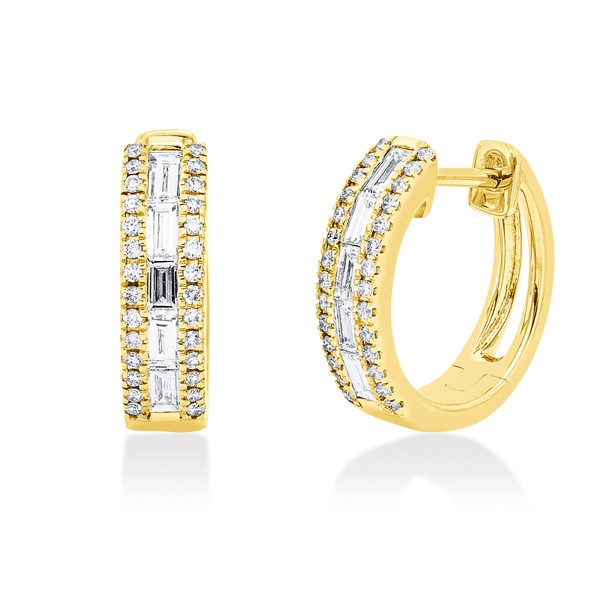 Creolen aus 585 Gelbgold 66 Brillanten 0.6ct