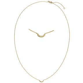 Collier mit Anhänger 750 Gold Gelbgold 6 Diamant-Brillanten 0,03 Ct. 42-45cm Collier mit Anhänger 750 Gold Gelbgold 6 Diamant-Brillanten 0,03 Ct. 42-45cm