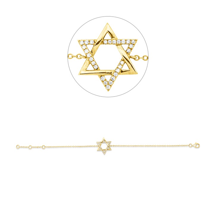 Armband aus 585 Gelbgold 27 Brillanten 0.12ct