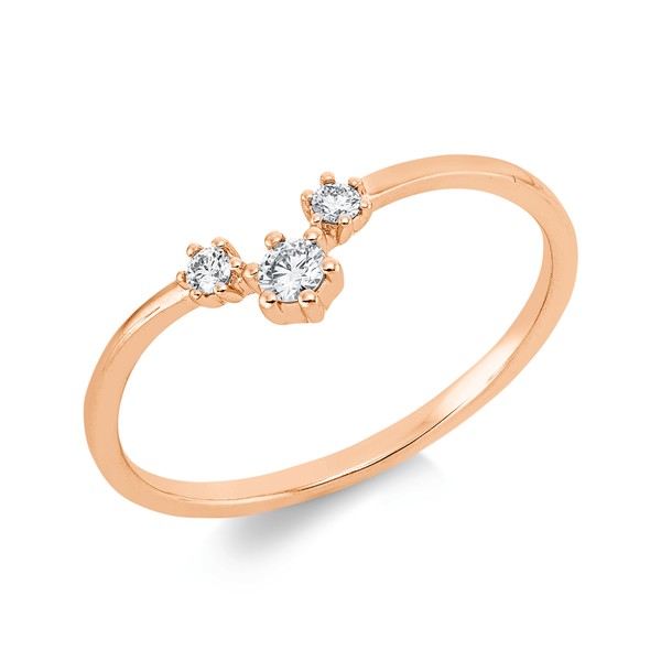 Ring aus 750 Rotgold 3 Brillanten 0.1ct