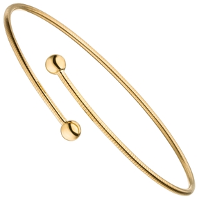 Armreif Armspange 50x59,3mm aus 750 Gold Gelbgold mit Titankern flexibel offen Armreif Armspange 50x59,3mm aus 750 Gold Gelbgold mit Titankern flexibel offen