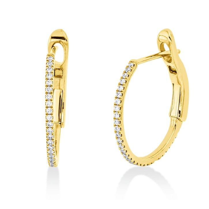 Creolen aus 750 Gelbgold 62 Brillanten 0.18ct