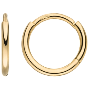 Kleine Creolen Ø11,7mm aus 750 Gold Gelbgold rund Ohrringe Ohrschmuck Kleine Creolen Ø11,7mm aus 750 Gold Gelbgold rund Ohrringe Ohrschmuck