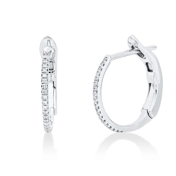 Creolen aus 750 Weißgold 48 Brillanten 0.1ct