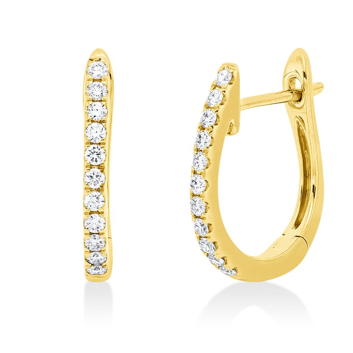 Creolen aus 750 Gelbgold 22 Brillanten 0.21ct