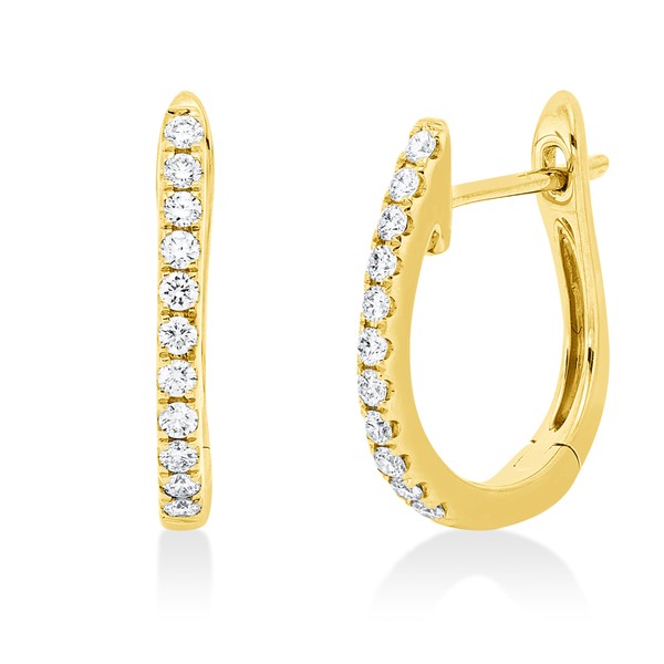 Creolen aus 750 Gelbgold 22 Brillanten 0.21ct