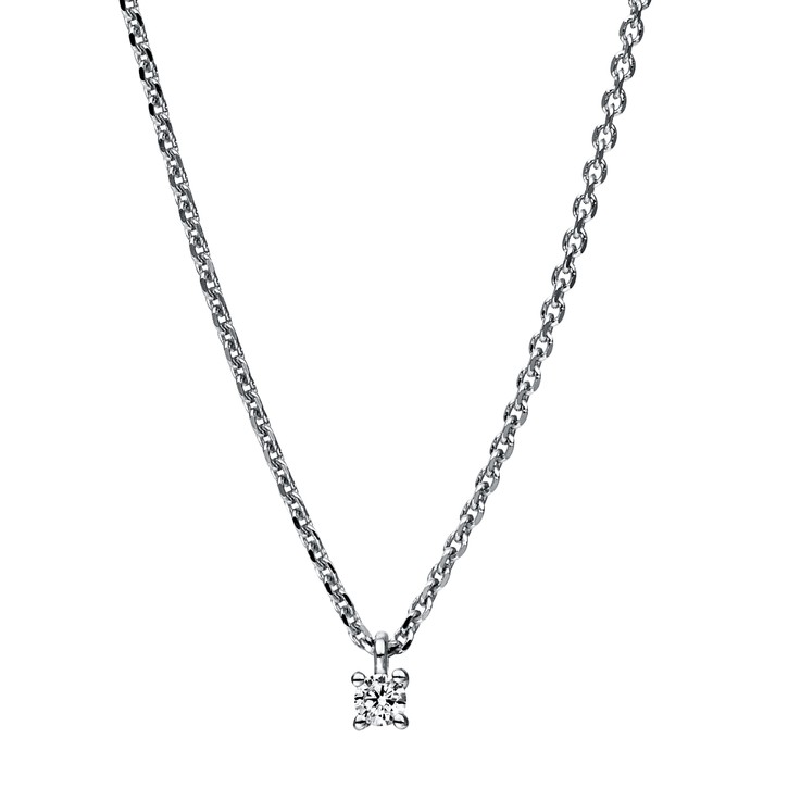 Solitaire Collier aus 585 Weißgold 1 Brillant 0.05ct