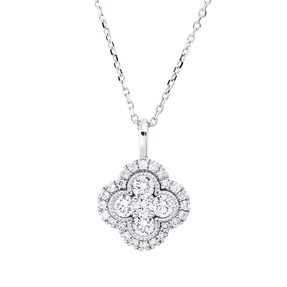 Collier aus 750 Gold Weißgold 29 Brillanten 0,35ct TW-SI L:45cm