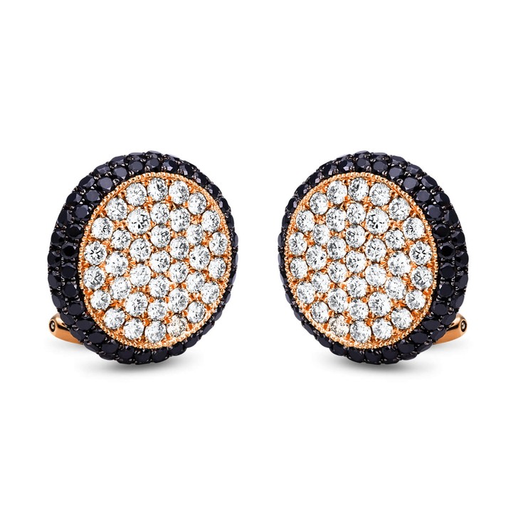 Creolen aus 750 Rotgold 198 Brillanten 3.87ct