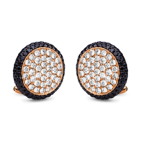 Creolen aus 750 Gold Rotgold 198 Diamanten 3,87ct Ø16,6mm