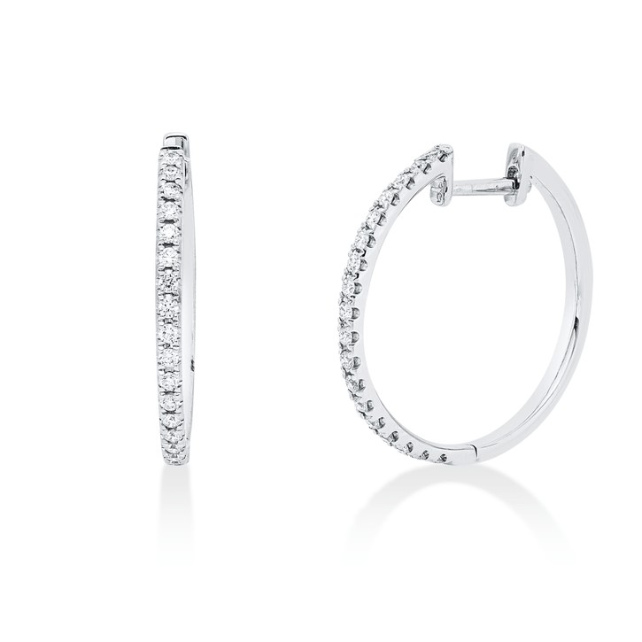 Creolen aus 750 Weißgold 36 Brillanten 0.27ct