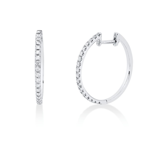 Creolen aus 750 Weißgold 36 Brillanten 0.27ct