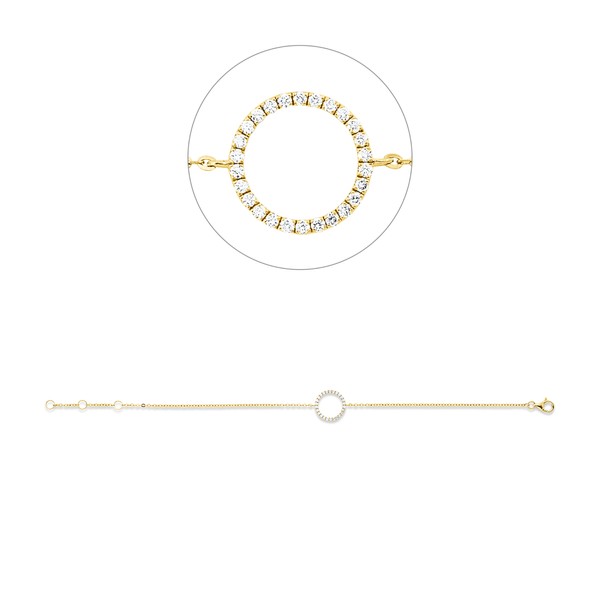 Armband aus 750 Gelbgold 26 Brillanten 0.14ct