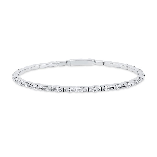 Armreif aus 585 Weißgold 30 Diamanten 2.81ct