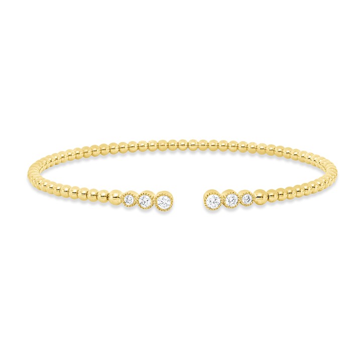 Armreif aus 750 Gelbgold 6 Brillanten 0.27ct