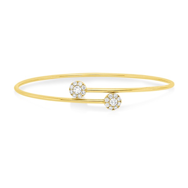 Armreif aus 750 Gelbgold 18 Brillanten 0.41ct