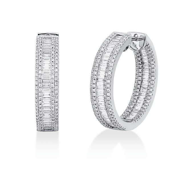 Creolen aus 750 Weißgold 542 Brillanten 2.28ct