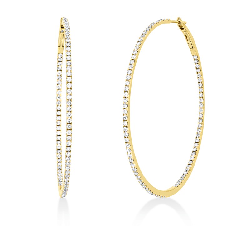 Creolen aus 750 Gelbgold 166 Brillanten 1.75ct