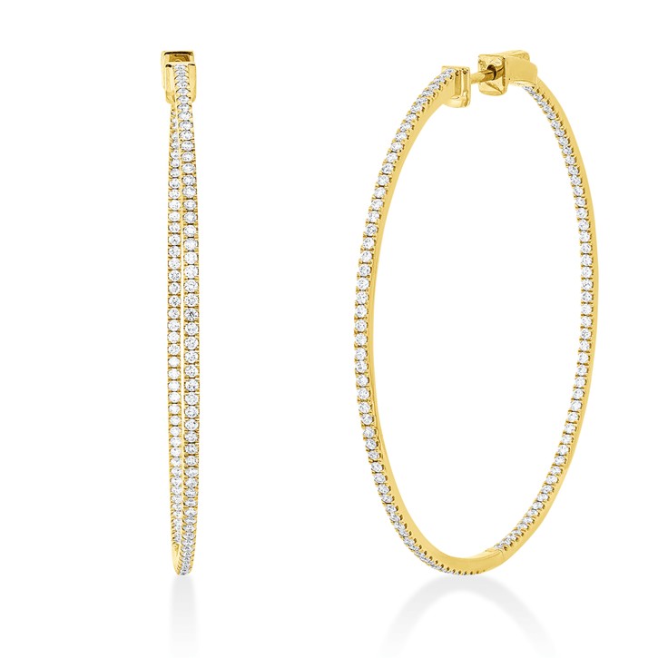 Creolen aus 750 Gelbgold 121 Brillanten 1.08ct