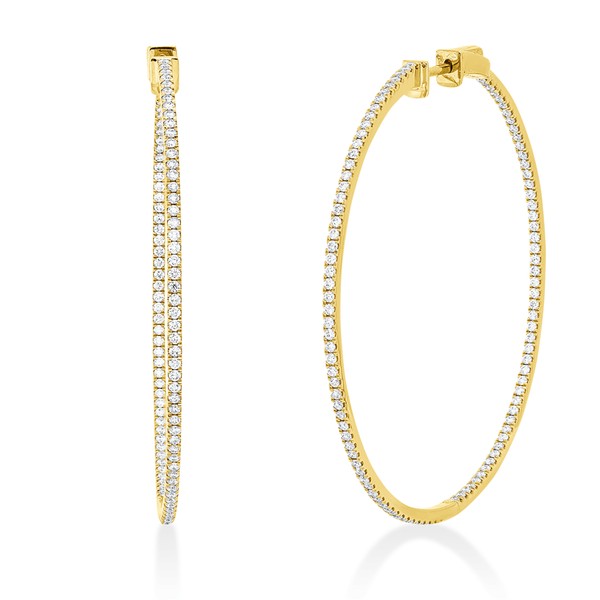 Creolen aus 750 Gelbgold 121 Brillanten 1.08ct