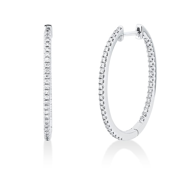 Creolen aus 750 Weißgold 86 Brillanten 0.57ct