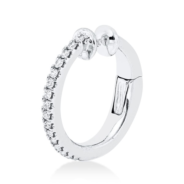 Creolen aus 750 Weißgold 16 Brillanten 0.12ct