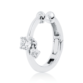 Creolen Ohrmanschette aus 750 Gold Weißgold 14,8x3,9mm