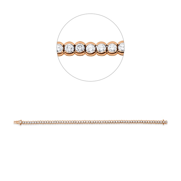 Armband aus 750 Rotgold 60 Brillanten 3.87ct