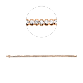 Armband aus 750 Gold Rotgold 60 Brillanten 3,87ct TW-SI L:17,8cm