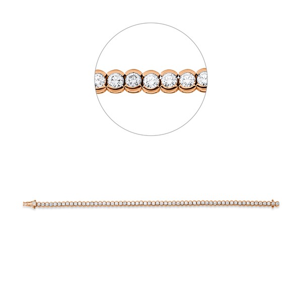 Armband aus 750 Rotgold 60 Brillanten 3.87ct