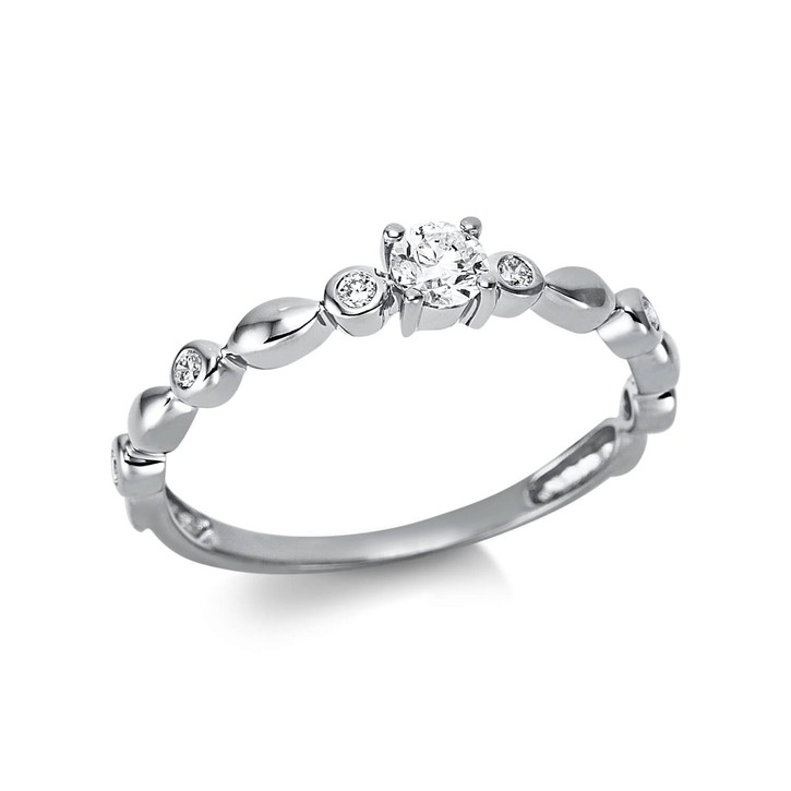 Ring aus 585 Weißgold 7 Brillanten 0.23ct