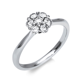 Ring aus 585 Gold Weißgold 7 Brillanten 0,49ct TW-SI Ø7,9mm Ring aus 585 Gold Weißgold 7 Brillanten 0,49ct TW-SI Ø7,9mm