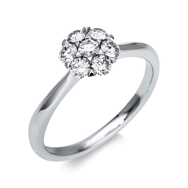 Ring aus 585 Weißgold 7 Brillanten 0.49ct