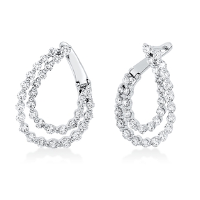 Creolen aus 750 Gold Weißgold 64 Diamanten 1,87ct TW-SI 23,6x5,9mm