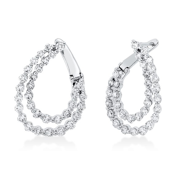 Creolen aus 750 Weißgold 64 Brillanten 1.87ct