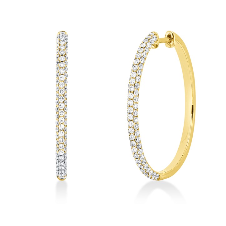 Creolen aus 750 Gelbgold 164 Brillanten 1.17ct